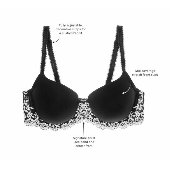Wacoal Embrace Lace Underwire T-Shirt Bra in Sand/Cream Lace, Size 30DDD.  NWT! - Picture 3 of 10